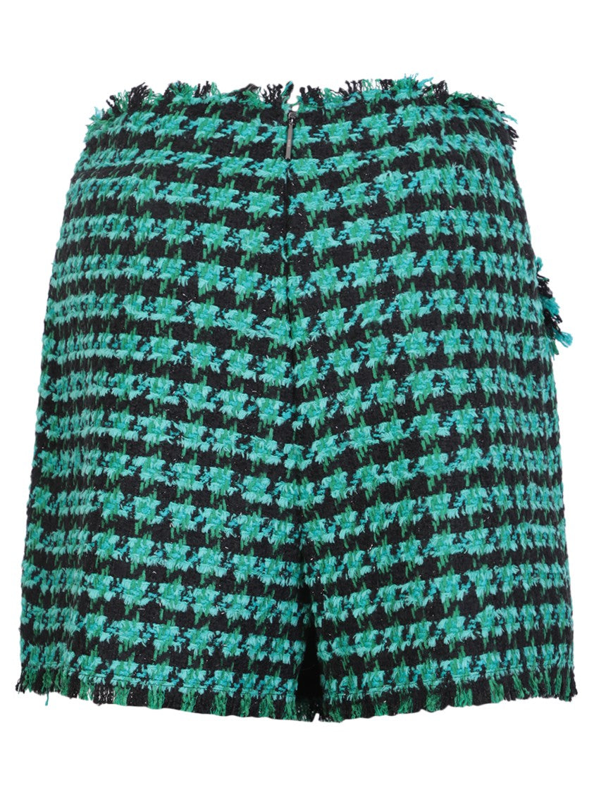 Msgm Green Mid-Rise Fit Shorts