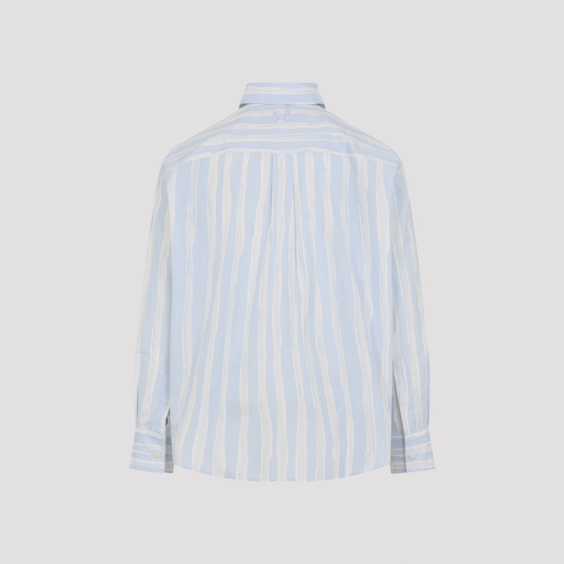 Jacquemus The Camargue Beige And Light Blue Cotton Shirt