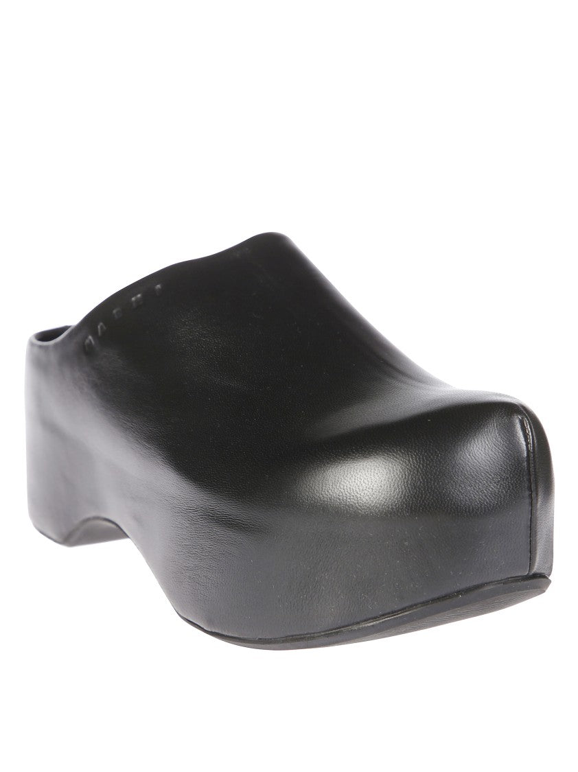 Marni Matte Finish Clog With Elevated Platform
