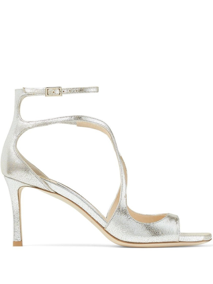 Jimmy Choo Metallic Ankle Strap Flats