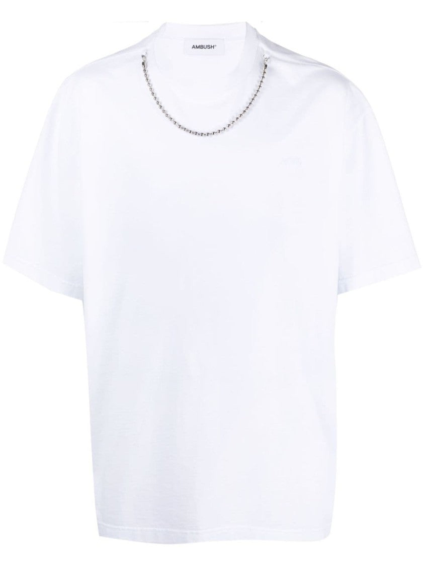 Ambush White Ballchain Loose-Fitting Cotton T-Shirt
