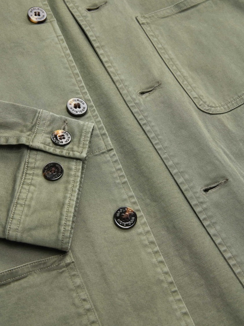 Woolrich Classic Olive Green Buttoned Chore Jacket