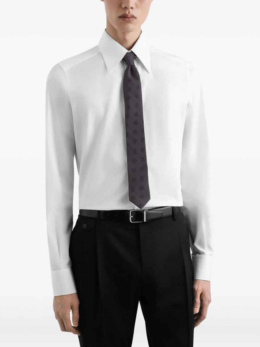 Dolce & Gabbana Slim Black Dg Jacquard Silk Tie