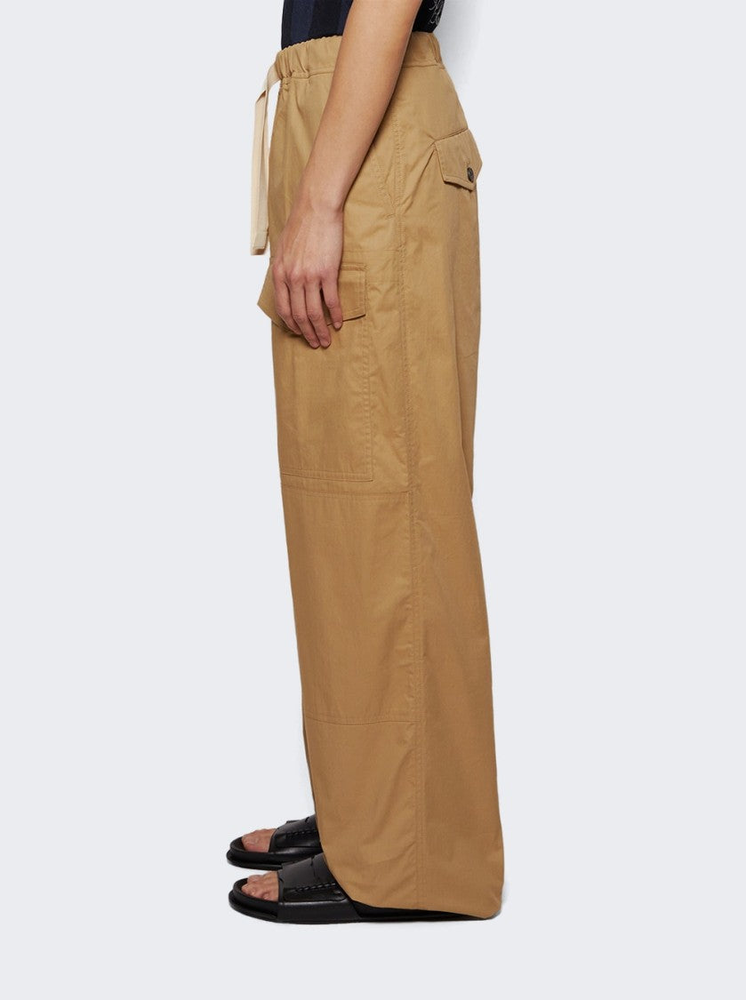 Dries Van Noten Beige Relaxed-Fit Pants With Elegant Detailing