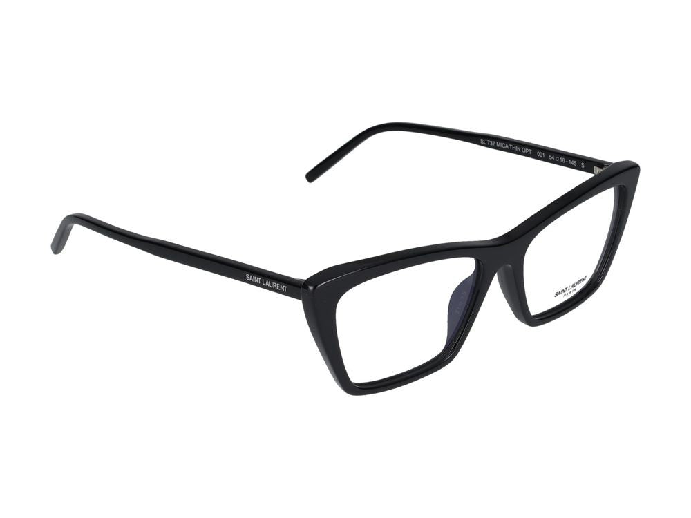Saint Laurent Eyeglasses Sl 737 Mica Thin Opt 001 Black Black Transpare 54/16/145