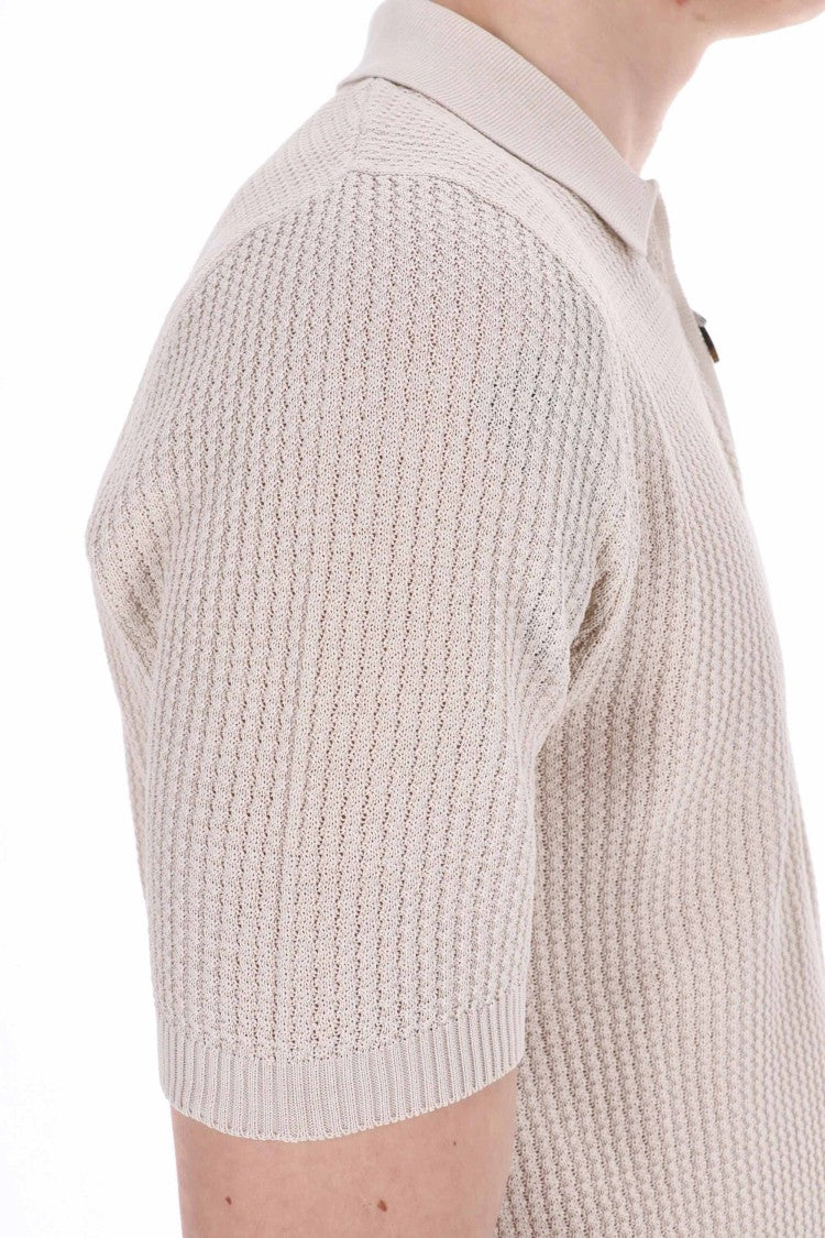 Eleventy Half-Zip Operato Cotton Polo