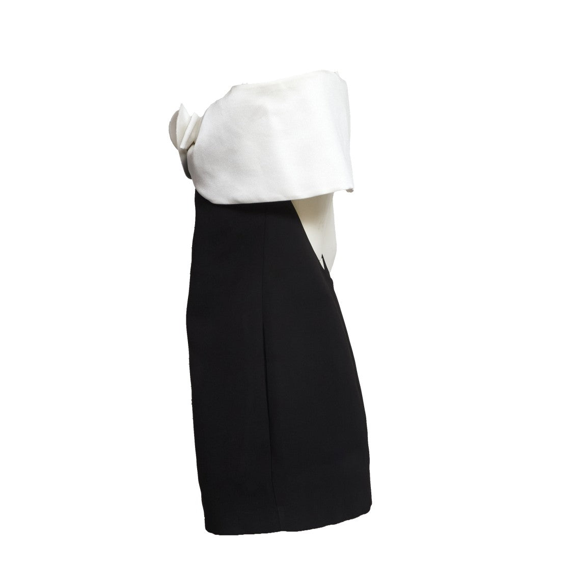 Self-Portrait Black Crepe Flower Mini Dress