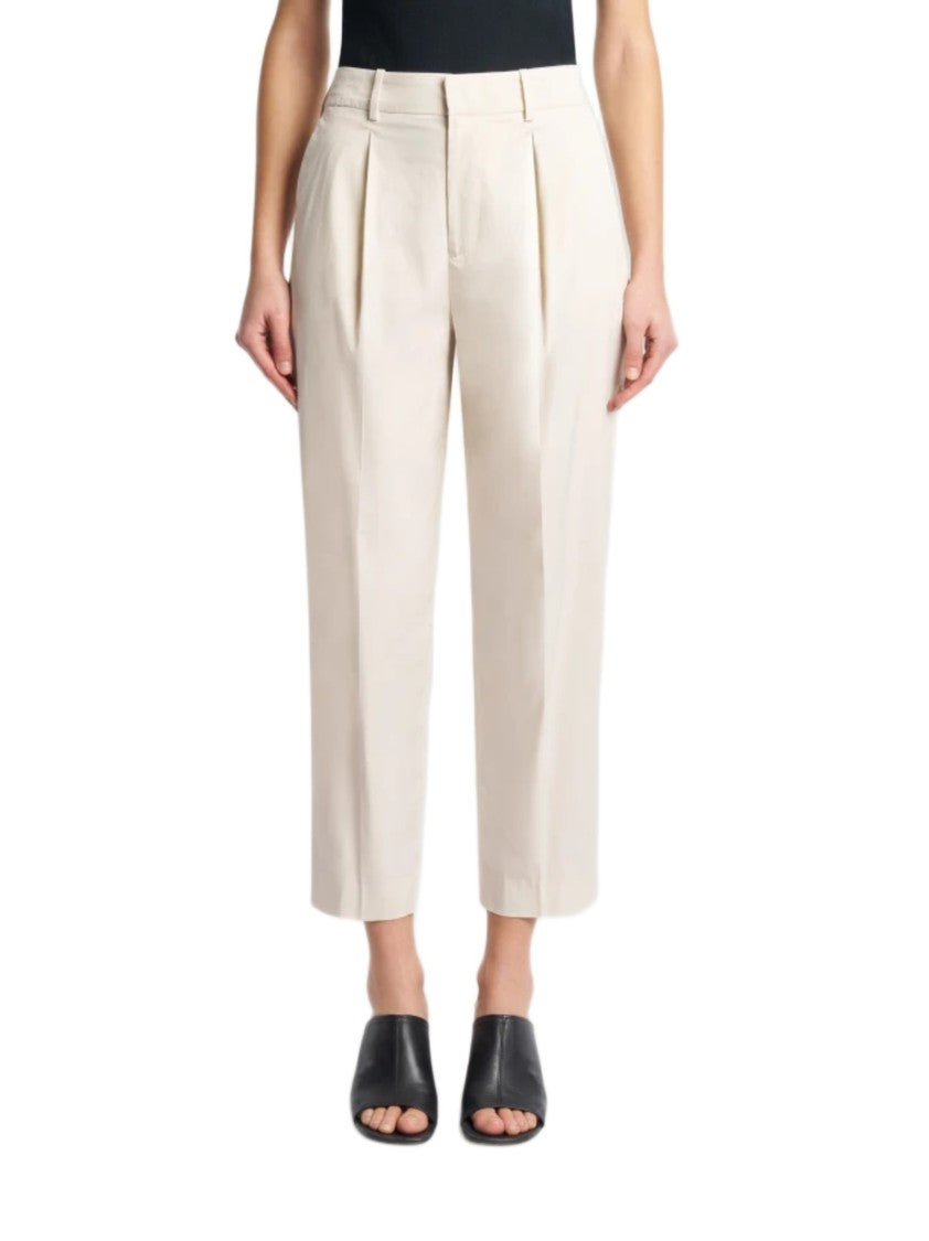 Pt0w High-Waisted Minimalist Trousers With Tailored Pleats