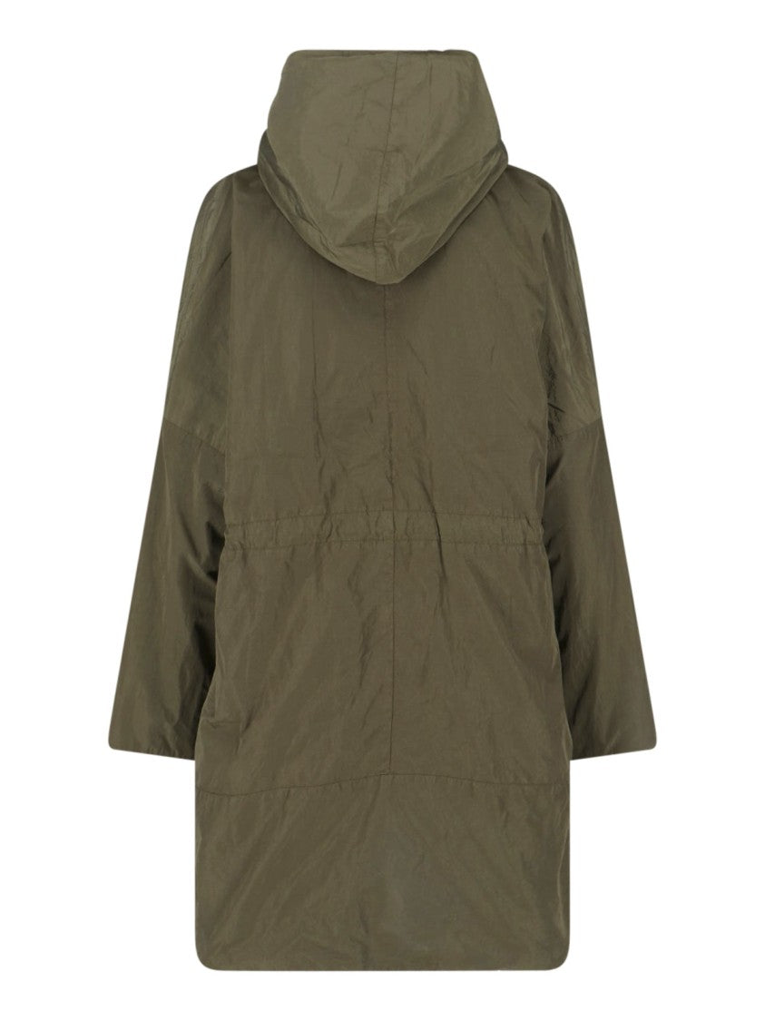Kimono Rain Green Reversible No-Rain Hooded Outerwear Parka