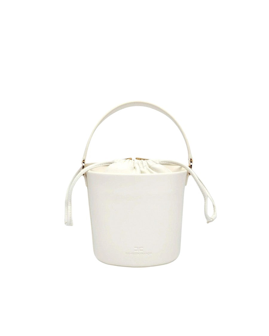 Elisabetta Franchi Bucket Bag With V-Cut Design And Gold-Tone Logo