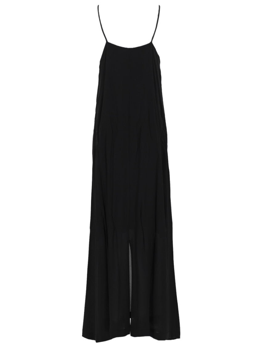 Nude Neutrals Deep V Neck Viscose Dress
