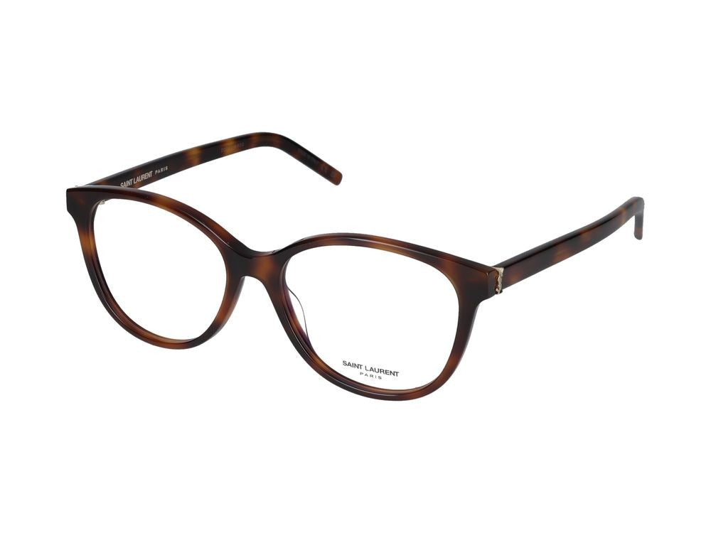 Saint Laurent Havana Oversized Acetate Eyeglasses