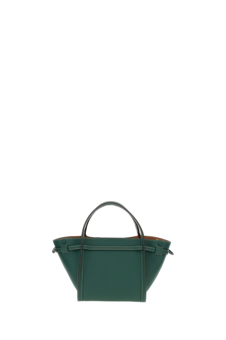 Tod's Structured Calfskin Tote Bag With Personalized Metal T