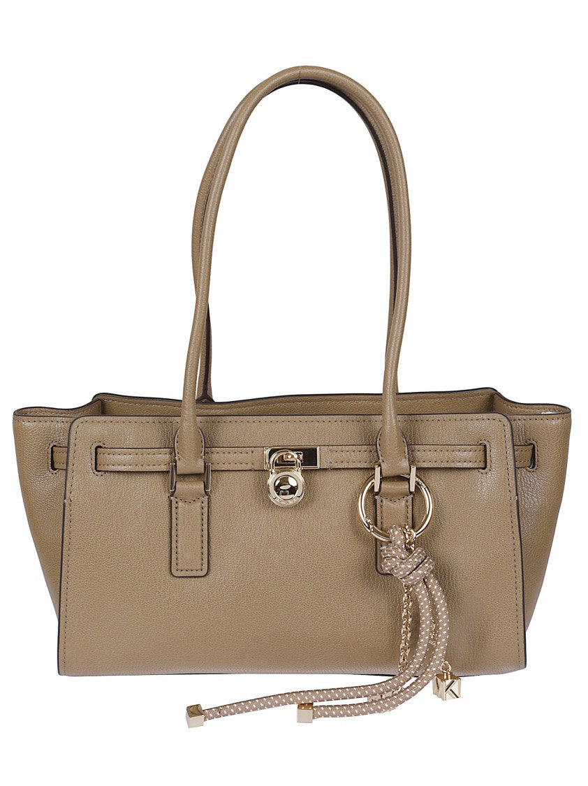 Michael Kors Hamilton Husk-Hued Hammered Leather Handbag