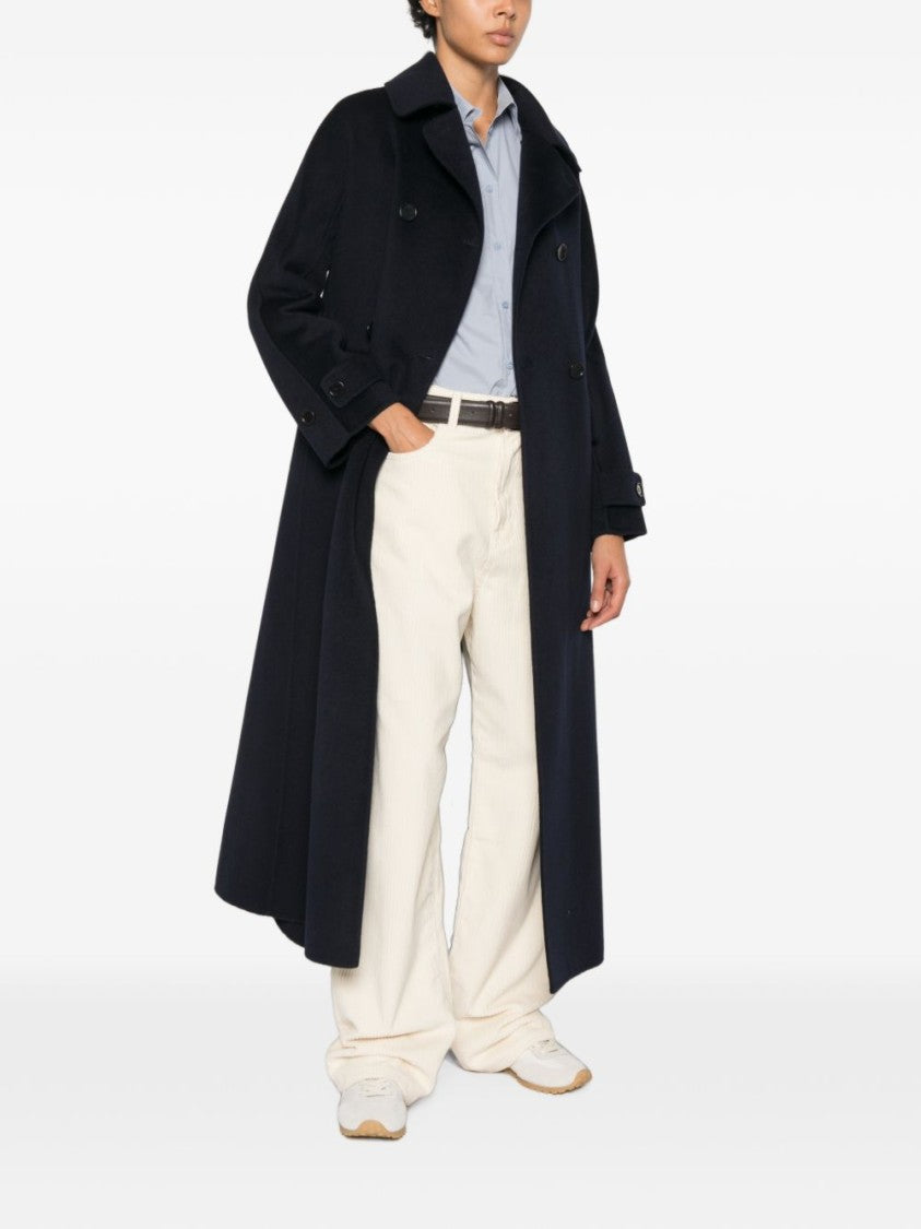 Aspesi Long Double-Breasted Wool Coat