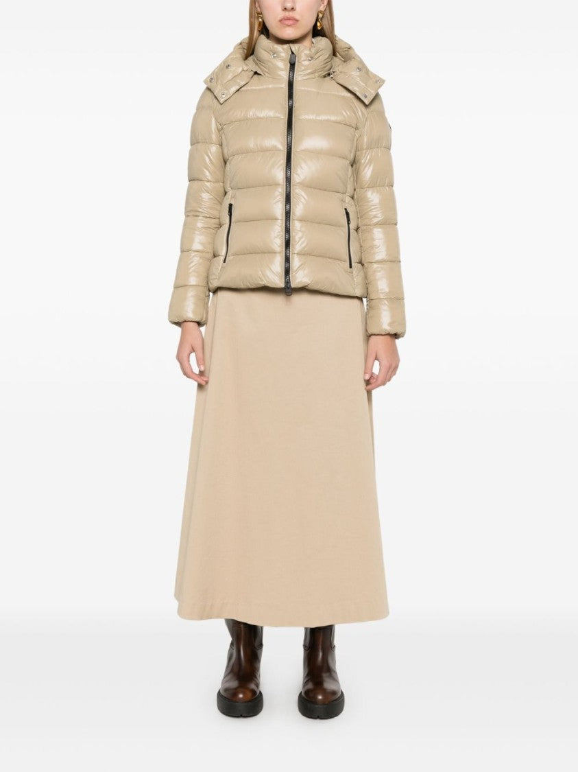 Save The Duck Glossy Quilted Jacket With Detachable Hood