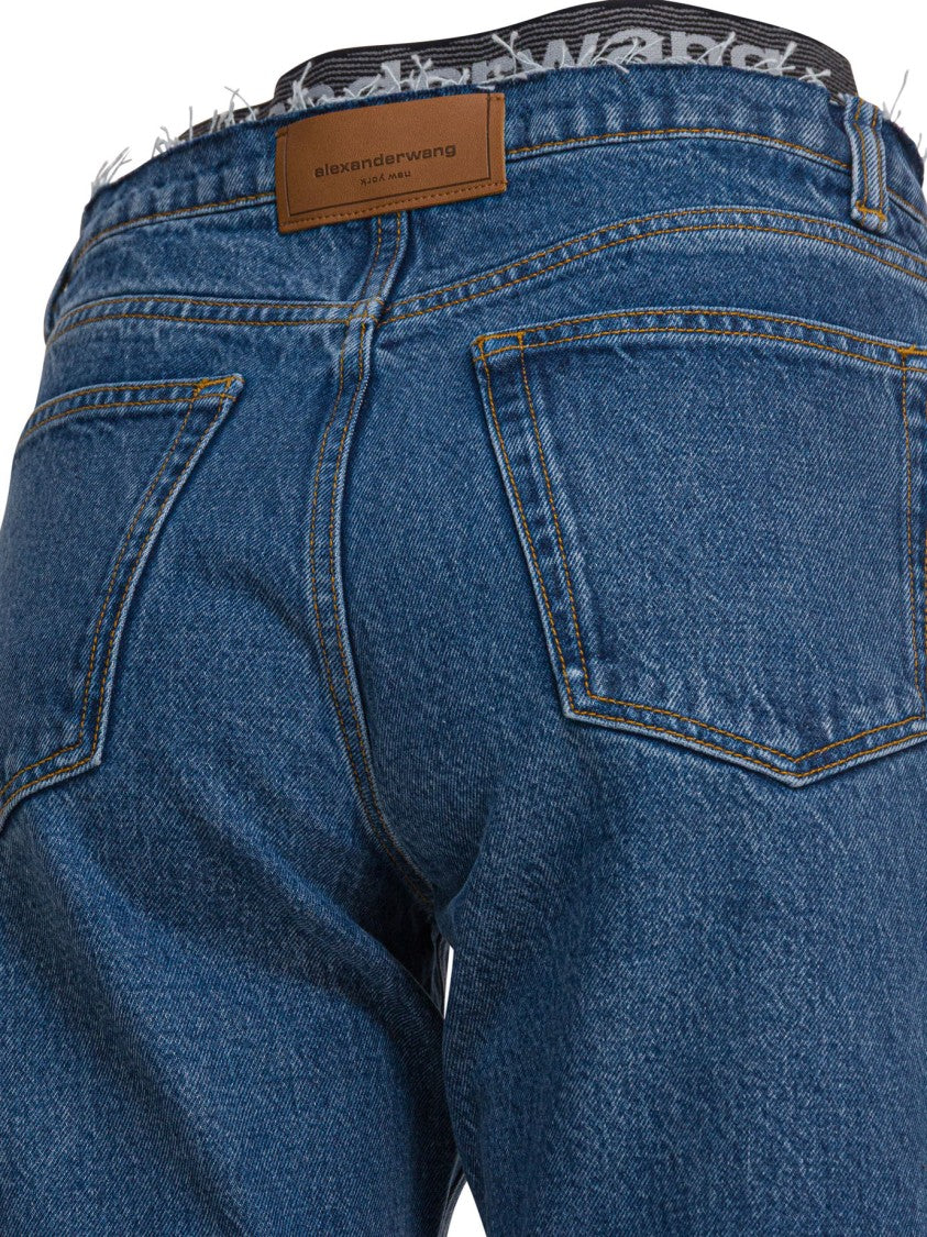 Alexander Wang Straight-Leg Denim Jeans With Sporty Detailing