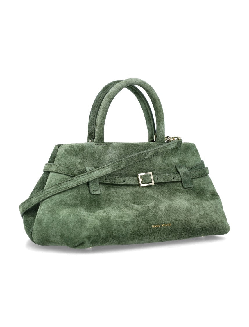 Manu Atelier Le Cambon 25 Suede Top Handbag