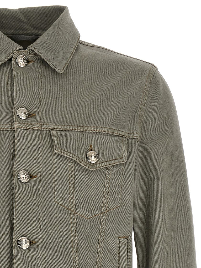 Brunello Cucinelli Gradient-Finish Cotton Denim Jacket