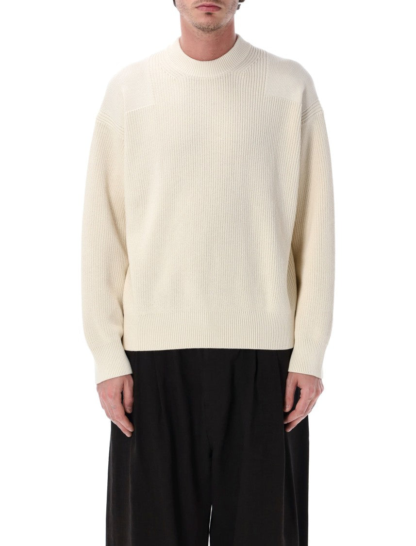 Studio Nicholson Combo Knit High Twist Cotton Sweater