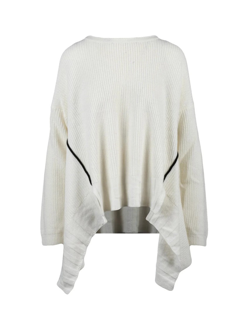 Virginia Bizzi Asymmetric Crewneck Sweater With Extended Side Panels