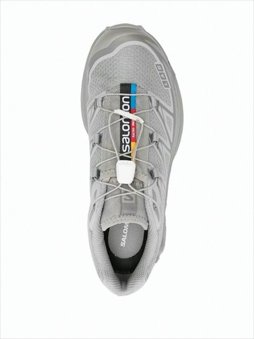 Salomon Lightweight Grey Sneakers With Breathable Textile Upper