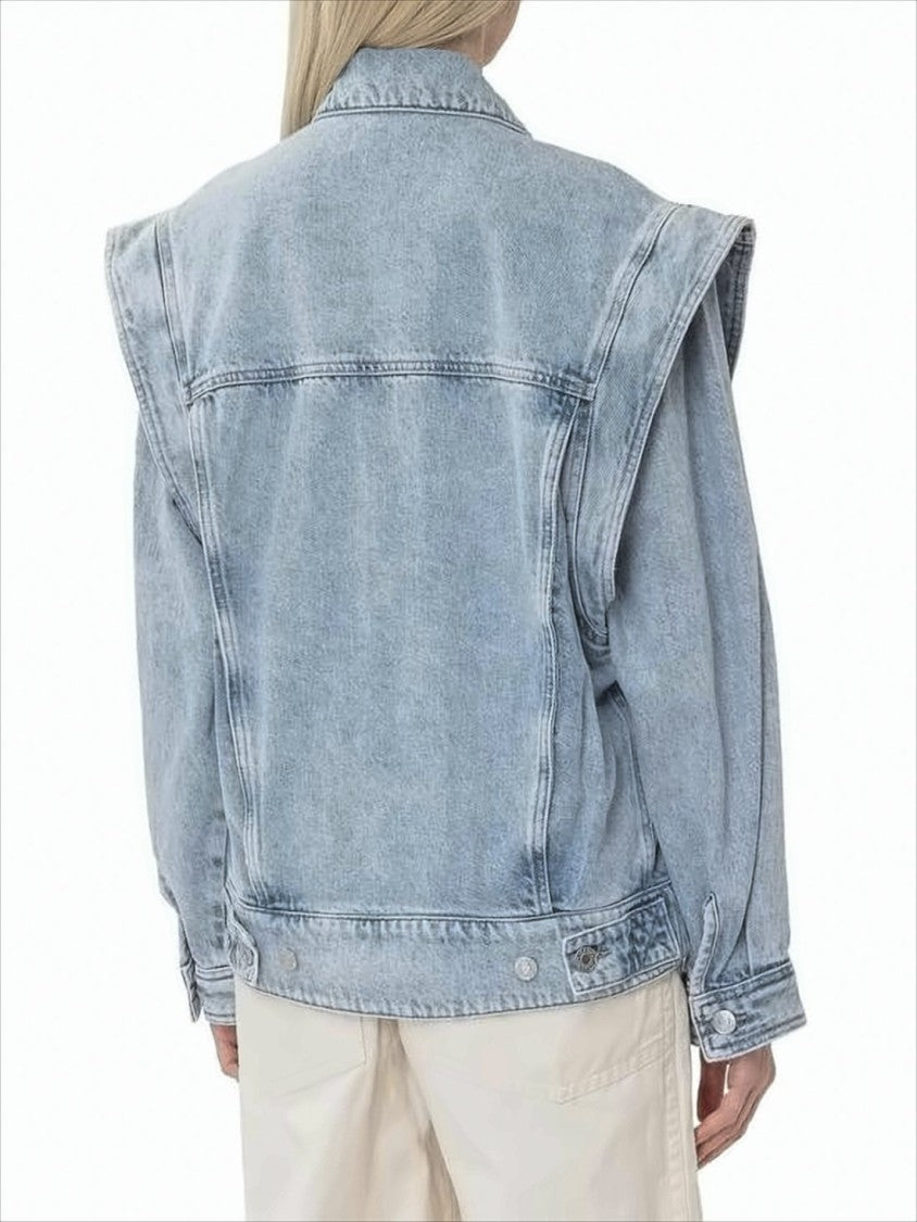 Isabel Marant Light Washed Blue Denim Jacket