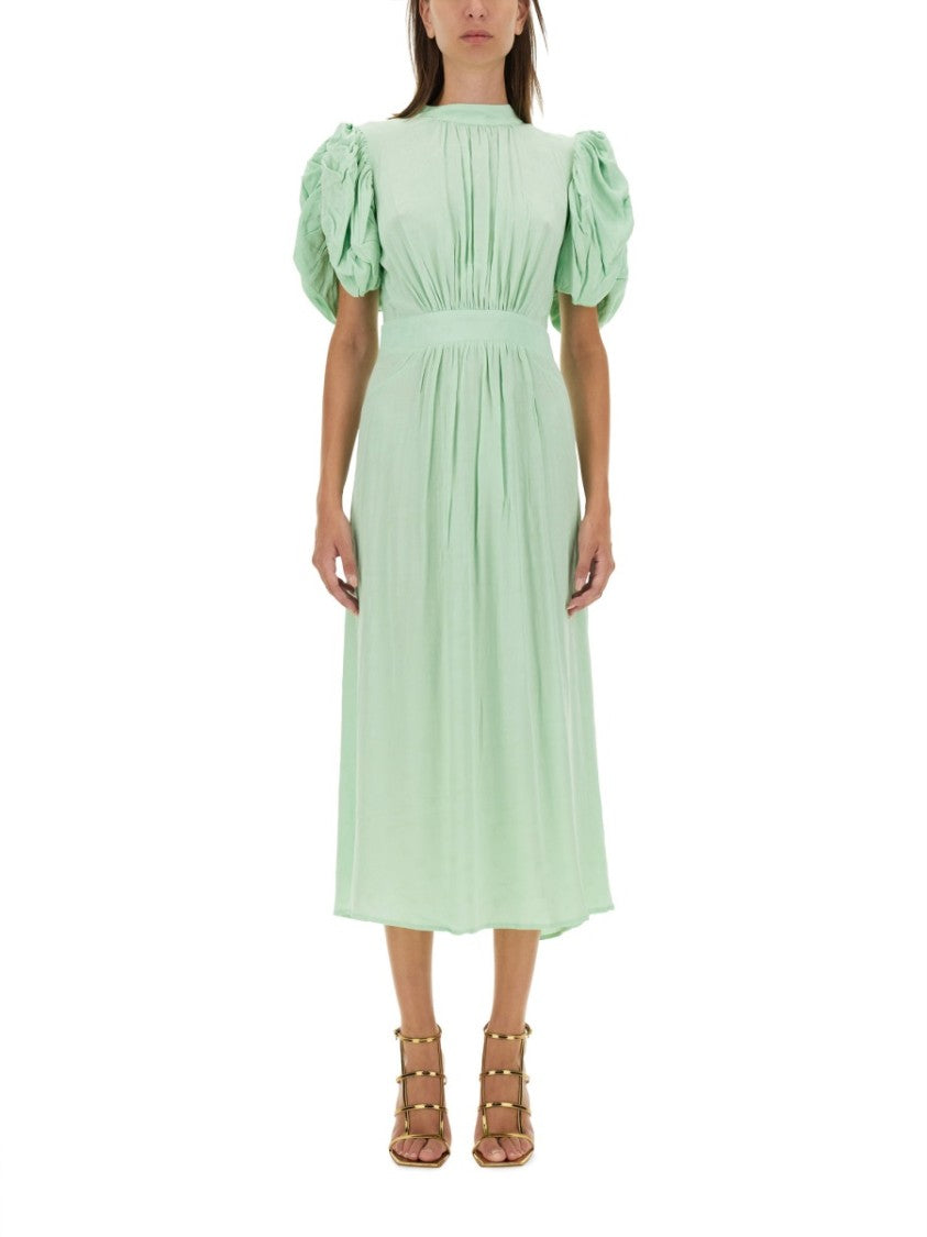 Rotate Birger Christensen Puff Sleeve Midi Dress