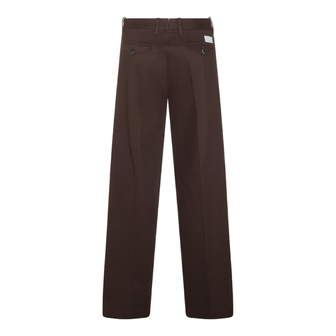 Nine In The Morning Button Detail Polished Finish Straight-Leg Pants