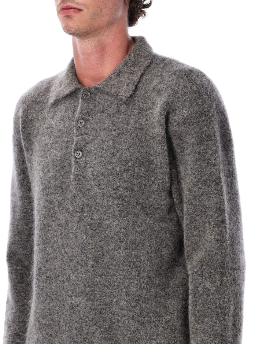 Sunflower Refined Mohair Blend Polo Sweater