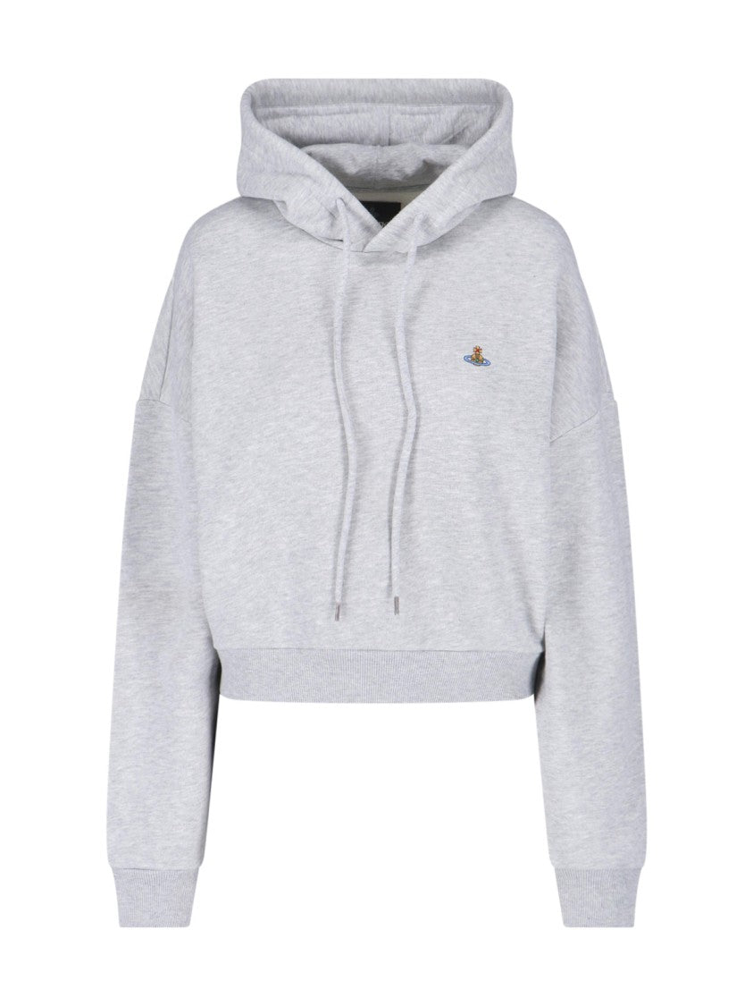 Vivienne Westwood Grey Ashton Crew Neck Knit Hooded Sweatshirt