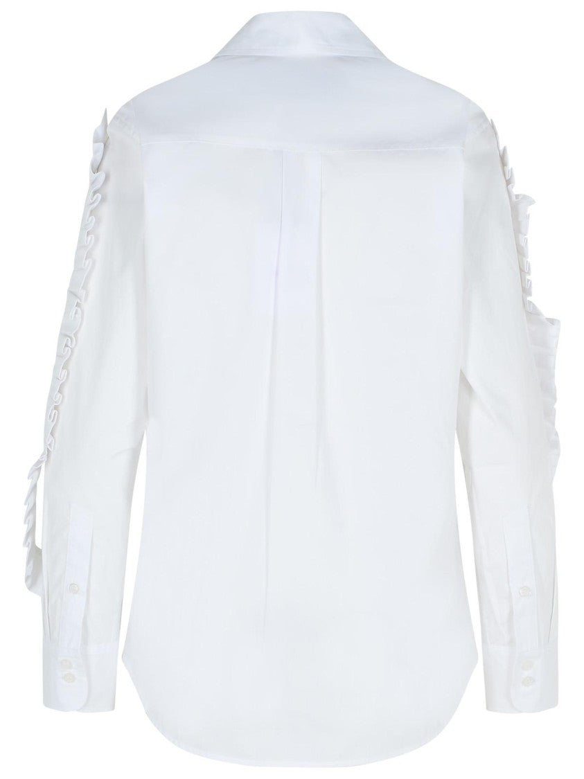 Coperni Ruffle' White Cotton Shirt