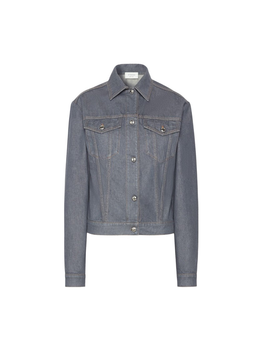 Sportmax Spittura Dark Wash Denim Jacket
