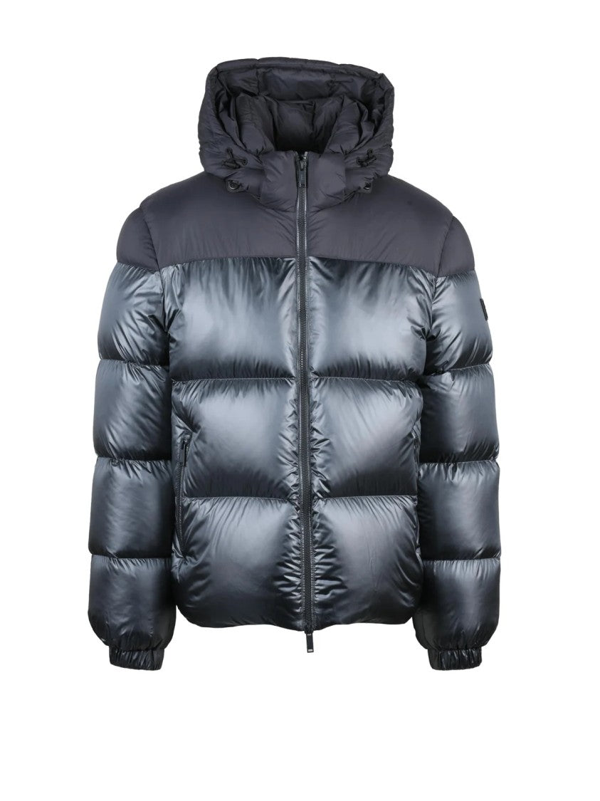 Add Black Puffer Glossy Finish Polyamide Down Jacket