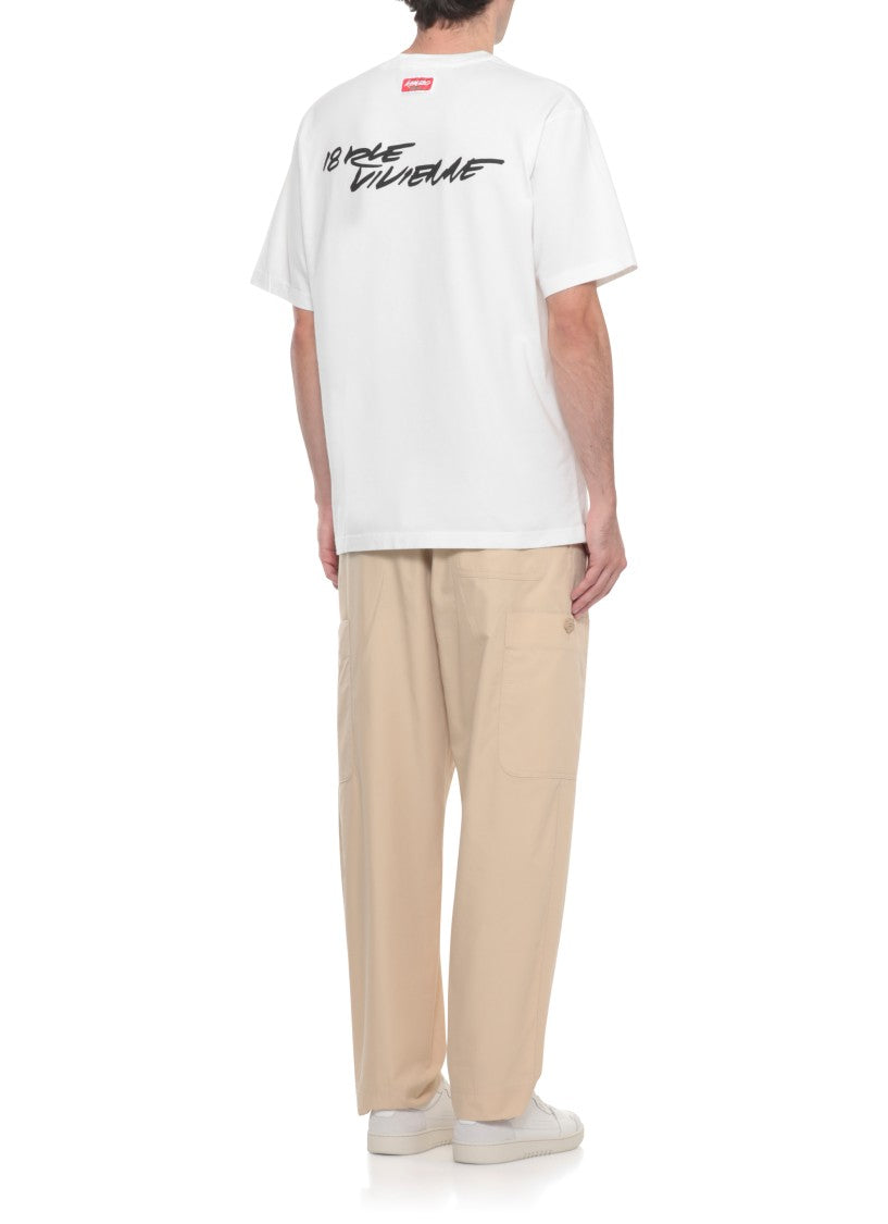 Kenzo Boke Flower Print White Cotton T-Shirt