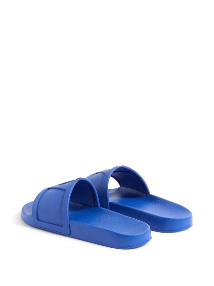 Valentino Blue Bold Logo Sandals