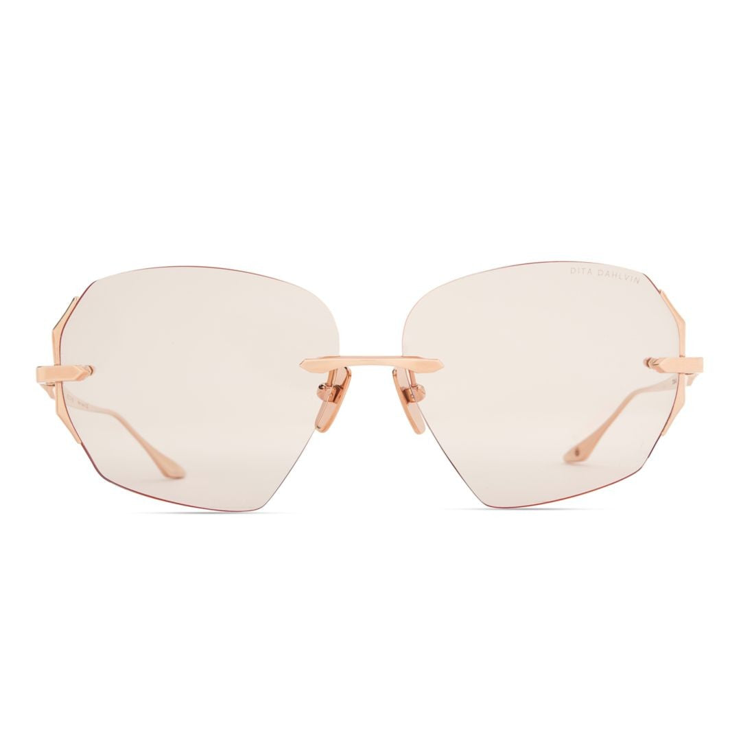 Dita Dahlvin Rimless Sunglasses With Irregular Lenses