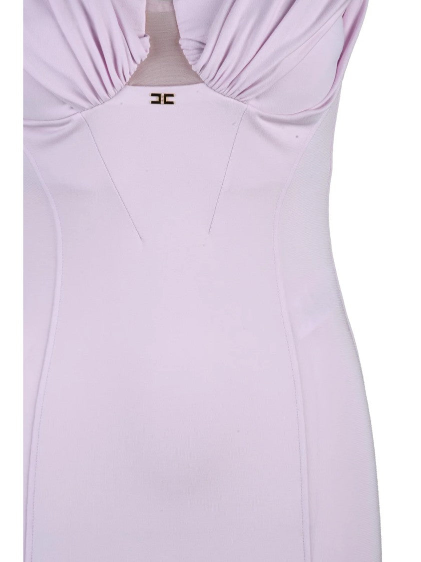 Elisabetta Franchi Pink Viscose Elastane Long Lycra Dress
