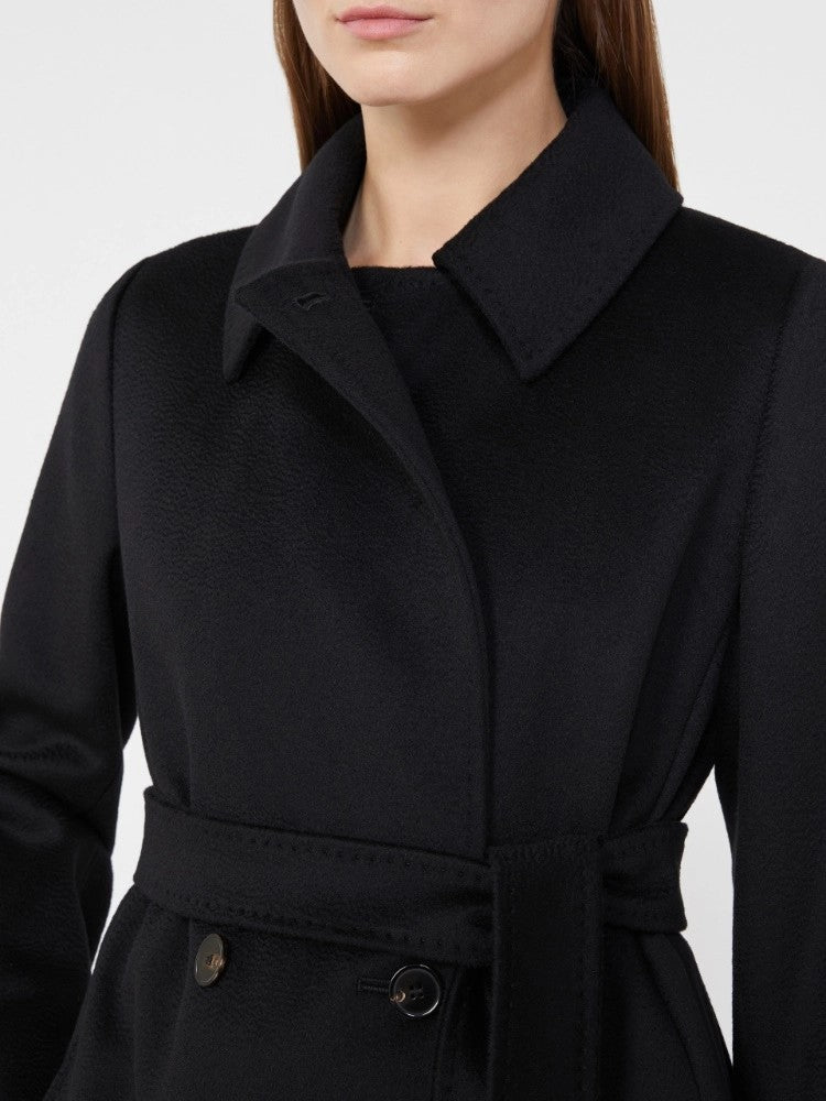Max Mara Timeless Black Wool Bcollage Coat