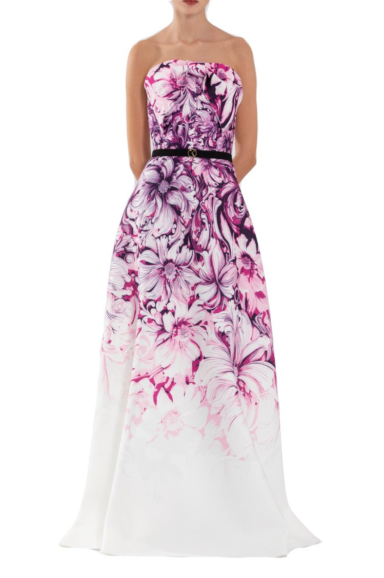 Saiid Kobeisy Sk Jet Black Strapless A-Line Dress