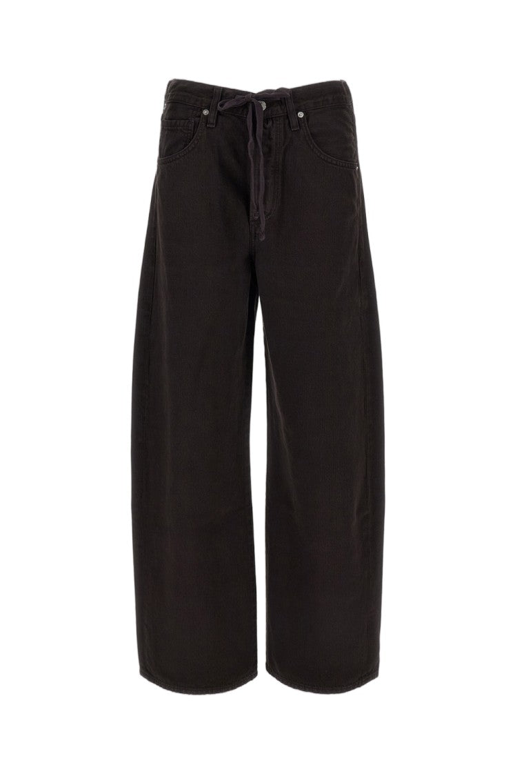 Citizens Of Humanity Wide-Leg Cotton Denim Drawstring Jeans