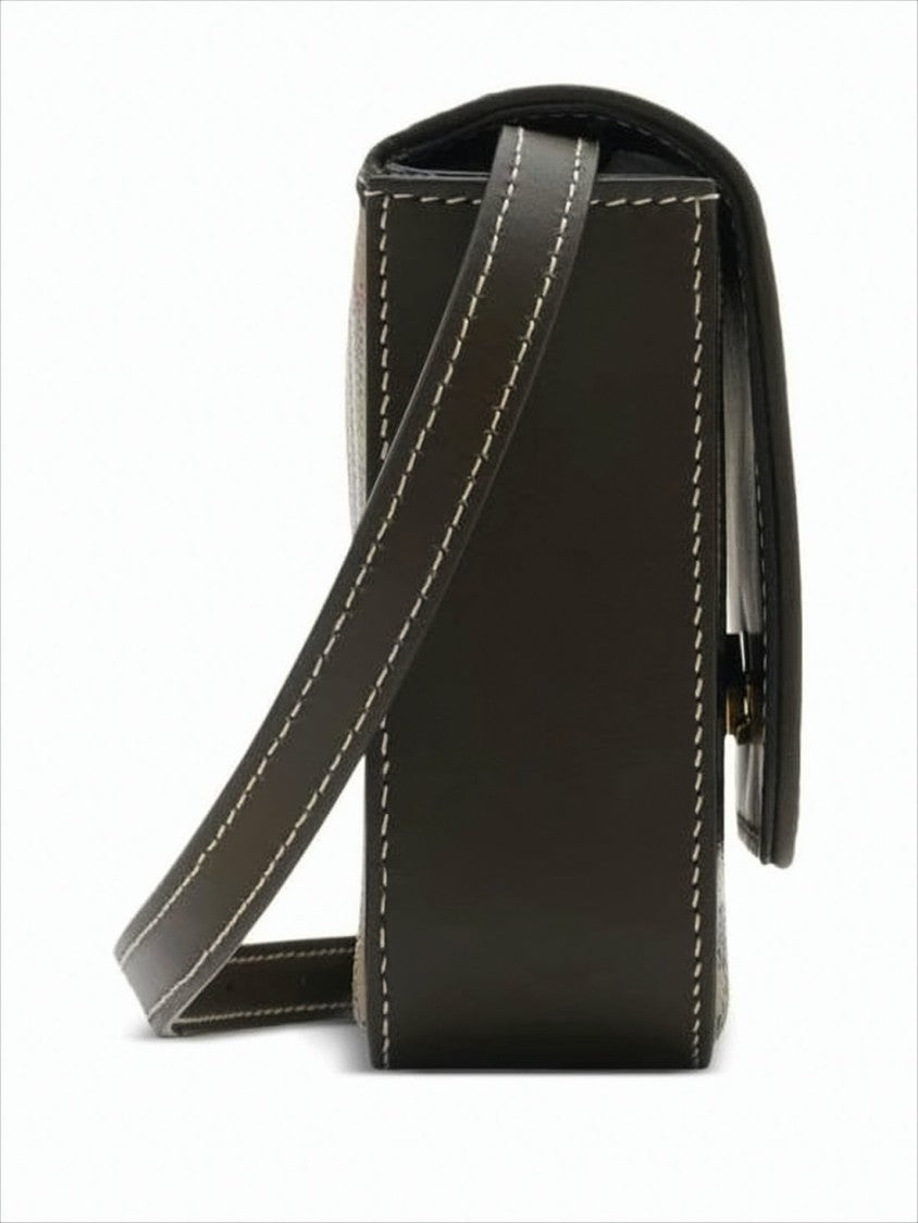 Burberry Classic Check Pattern Structured Crossbody Bag