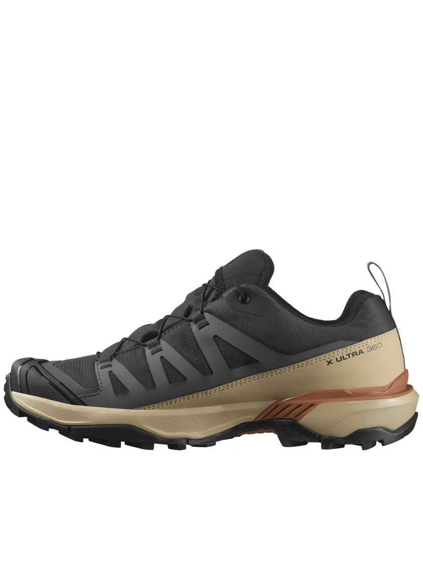 Salomon Rugged Black Trail Running Shoes With Supportive Overlays