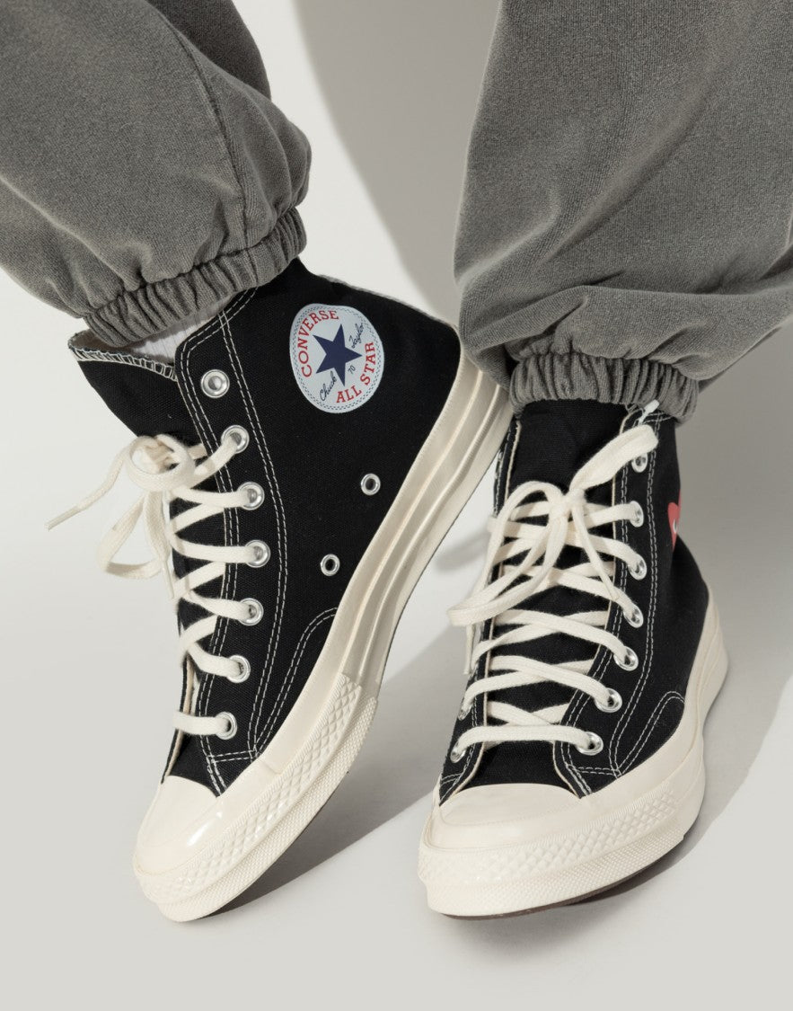 Comme Des Garçons High-Top Sneakers With Iconic Heart Logo
