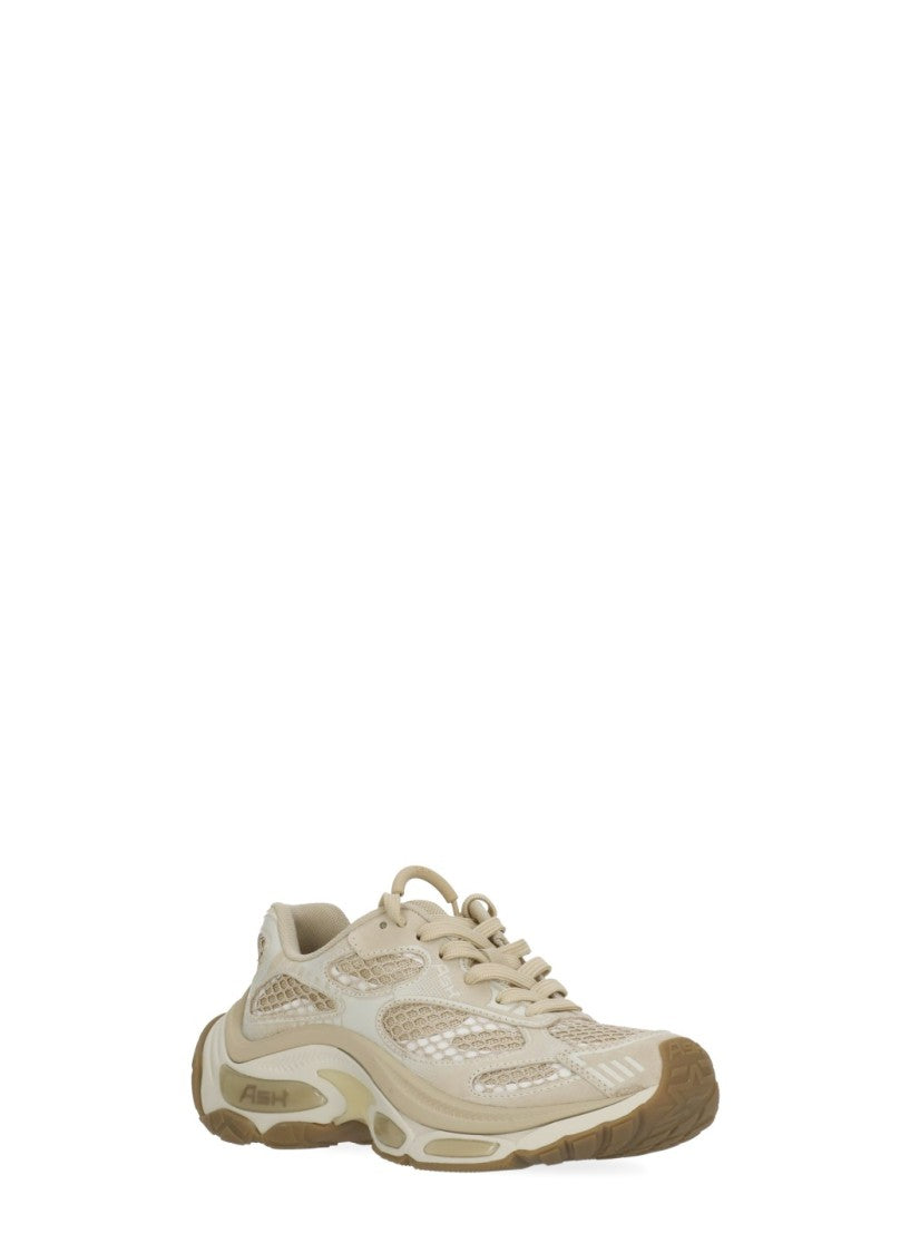 Ash Beige Dragon Contrasting Details Sneakers