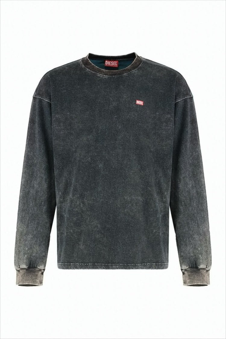 Diesel Vintage-Style Long-Sleeve T-Shirt With Ribbed Cuffs