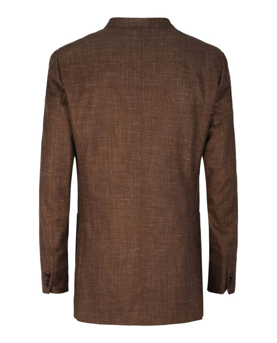 Brioni Single-Breasted Blazer With Notched Lapels And Multiple Pockets