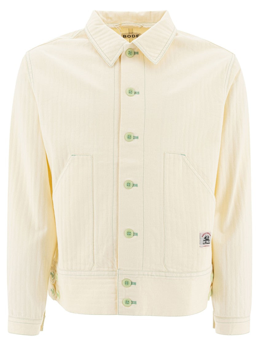 Bode Boxy Cotton Jacket With Button-Up Front