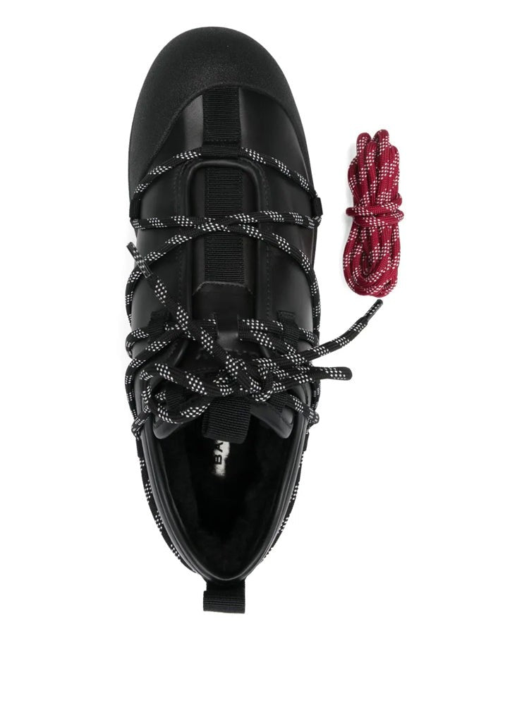 Bally Black Patterned Laces Suede Ankle Boots