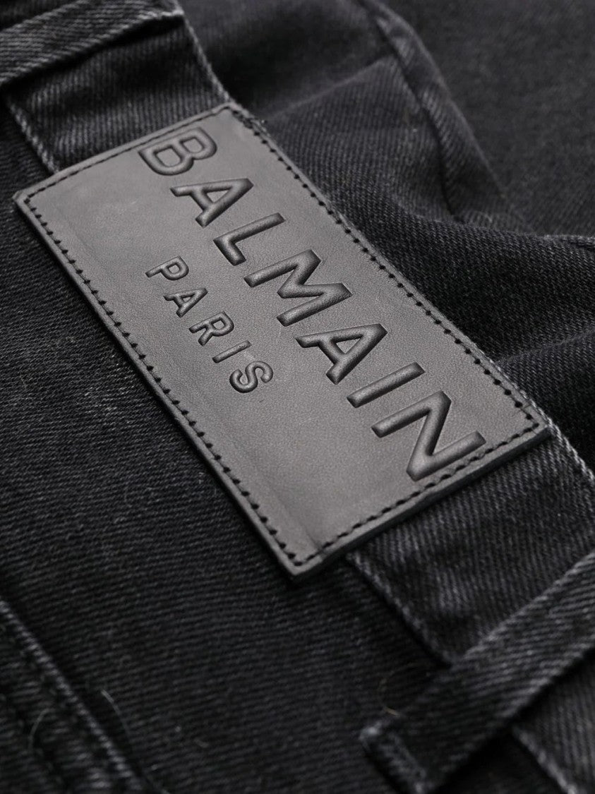 Balmain Slim Acid Wash Denim Pants